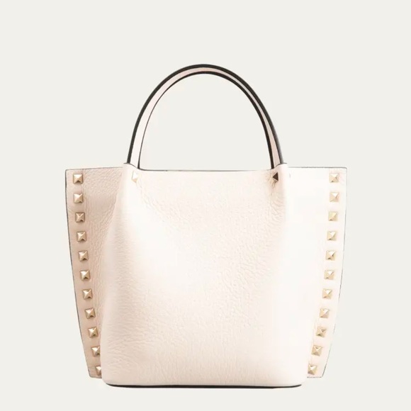 Valentino Garavani Rockstud Small Leather Tote Crossbody Strap - Picture 2 of 11